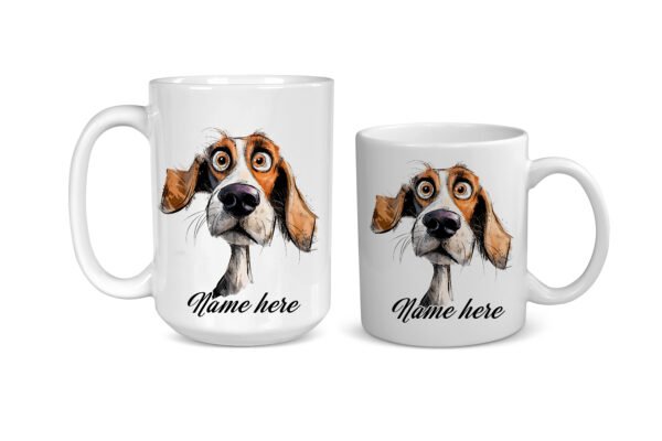 Beagle headshot Funny Dog Breed mug - Image 3