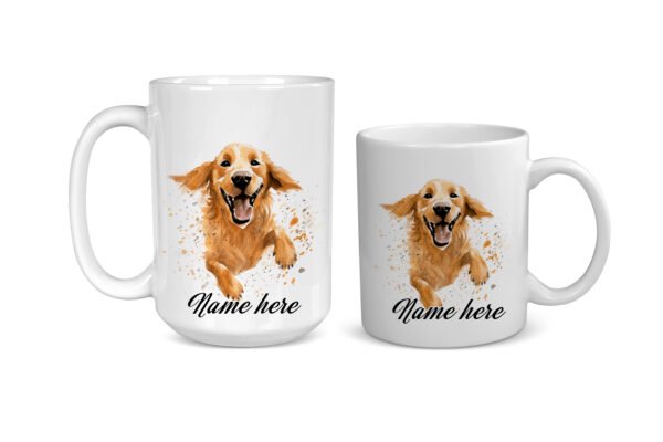 Running Golden Retriever Funny Dog Breed mug - Image 3