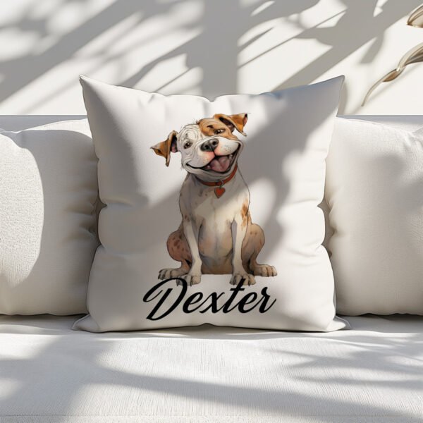 Pillow Cover with Funny American Bulldog Illustration - Image 6