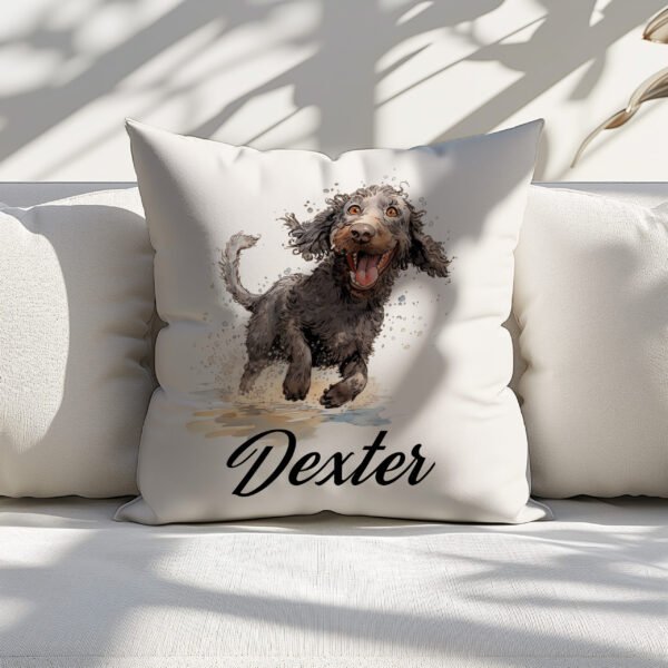 Pillow Cover with Funny American Water Spaniel Illustration - Image 6