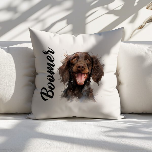 Pillow Cover with Funny American Water Spaniel Illustration - Image 5