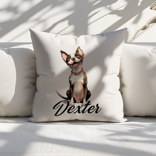 Pillow Cover with Funny Boston Terrier Illustration - Image 6