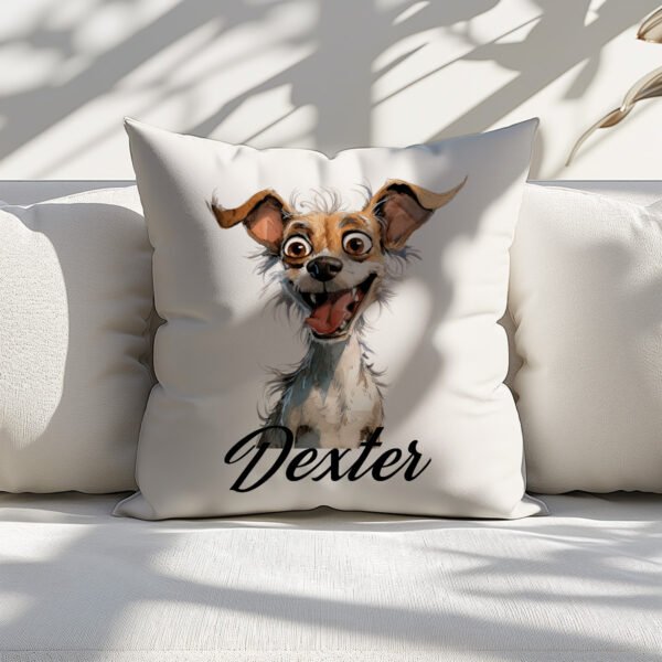 Pillow Cover with Funny Chihuahua Illustration - Image 6