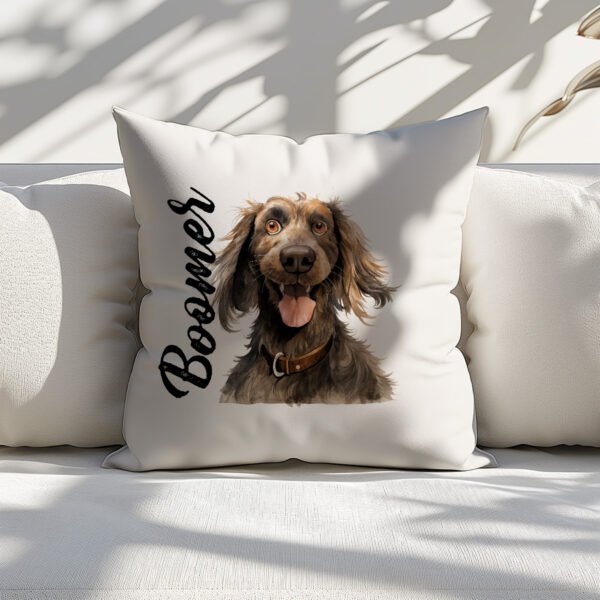 Pillow Cover with Funny Cocker Spaniel Illustration - Image 5