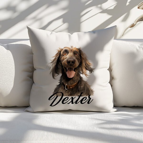 Pillow Cover with Funny Cocker Spaniel Illustration - Image 6