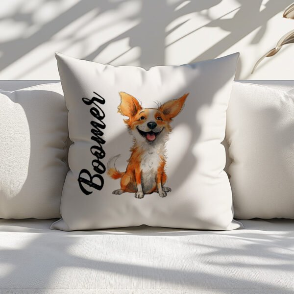 Pillow Cover with Funny Corgi Illustration - Image 5