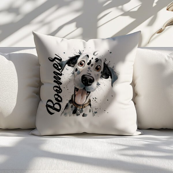 Pillow Cover with Funny Dalmatian Illustration - Image 5