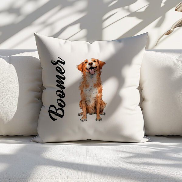 Pillow Cover with Funny Duck Tolling Retriever Illustration - Image 5