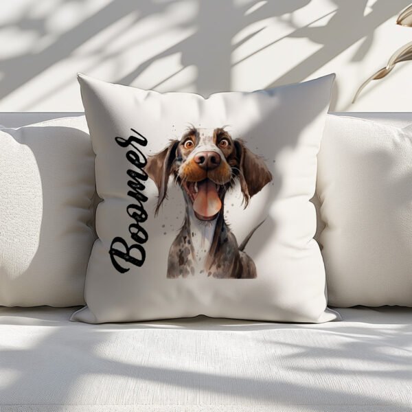Pillow Cover with Funny German Pointer Illustration - Image 5