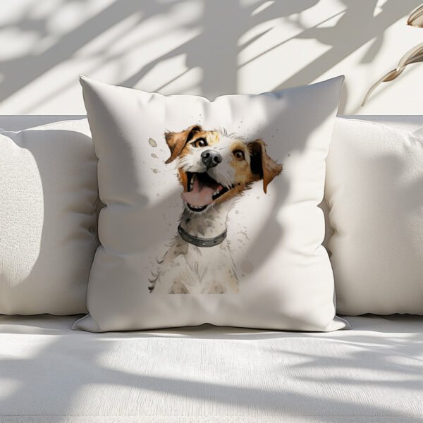Pillow Cover with Funny Jack Russel Illustration - Image 4