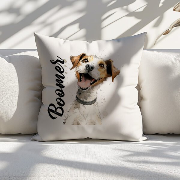 Pillow Cover with Funny Jack Russel Illustration - Image 5