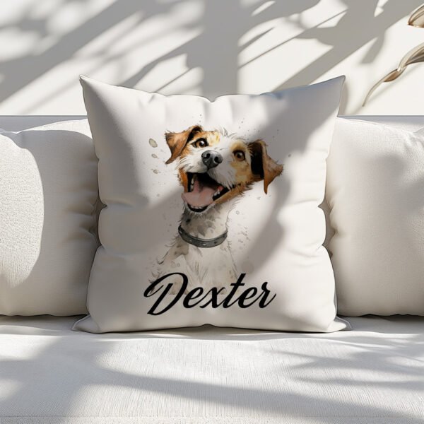 Pillow Cover with Funny Jack Russel Illustration - Image 6