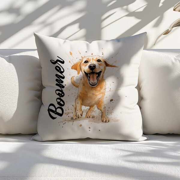 Pillow Cover with Funny Labrador Illustration - Image 5