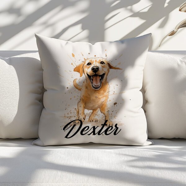 Pillow Cover with Funny Labrador Illustration - Image 6