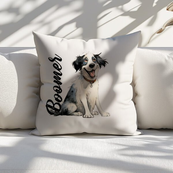 Pillow Cover with Funny Landseer Illustration - Image 5