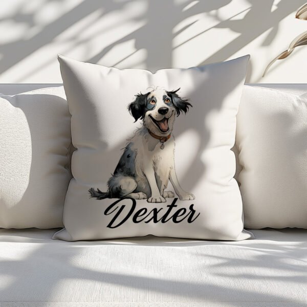 Pillow Cover with Funny Landseer Illustration - Image 6
