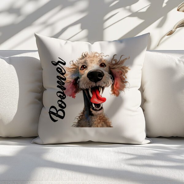 Pillow Cover with Funny Honey Poodle Illustration - Image 5
