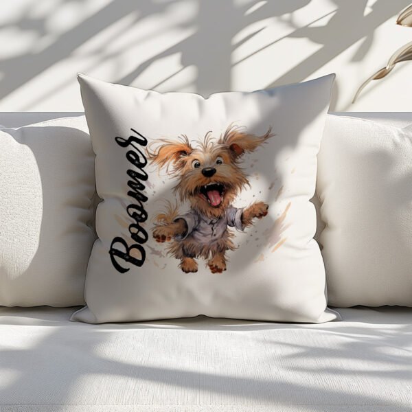 Pillow Cover with Funny Yorkshire Illustration - Image 5