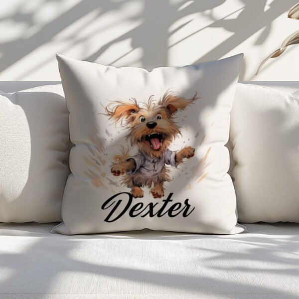 Pillow Cover with Funny Yorkshire Illustration - Image 6