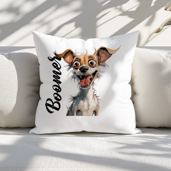 Pillow Cover with Funny Chihuahua Illustration - Image 2