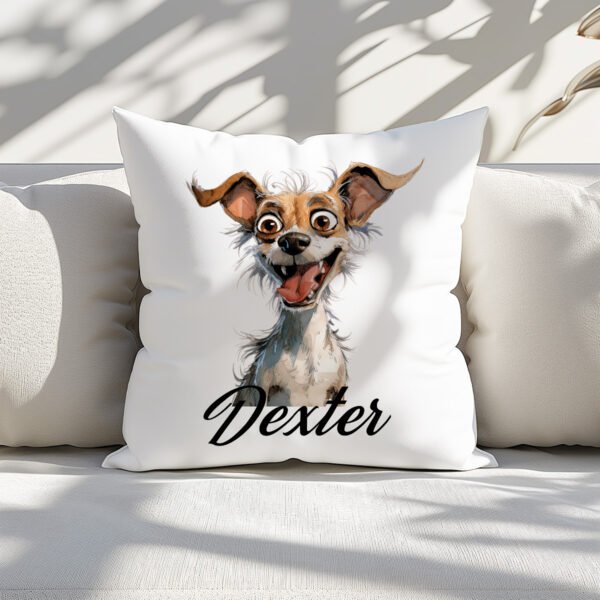Pillow Cover with Funny Chihuahua Illustration - Image 3