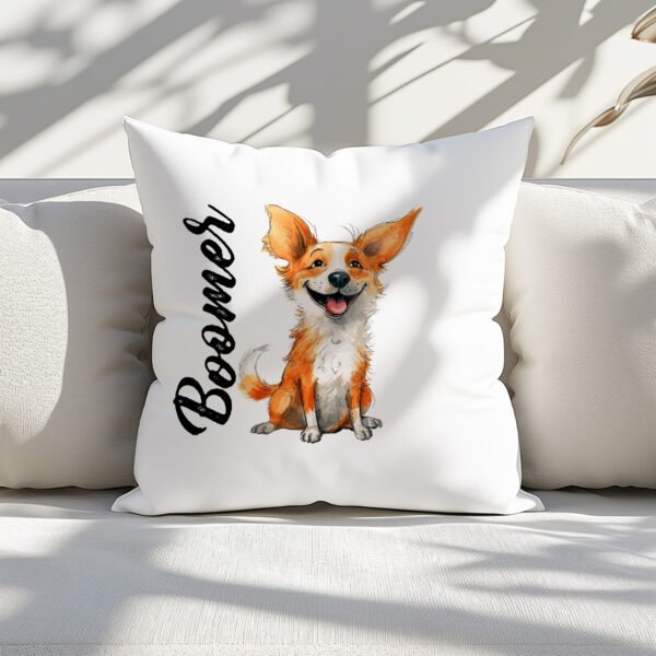 Pillow Cover with Funny Corgi Illustration - Image 2