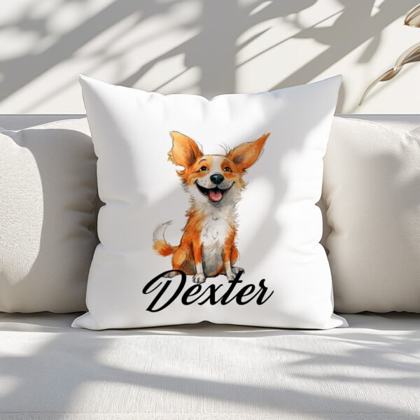 Pillow Cover with Funny Corgi Illustration - Image 3