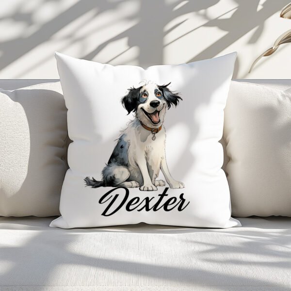 Pillow Cover with Funny Landseer Illustration - Image 3