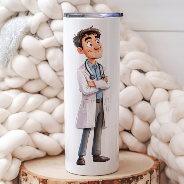 Personalized Profession-Themed Tumbler – Physician (male)
