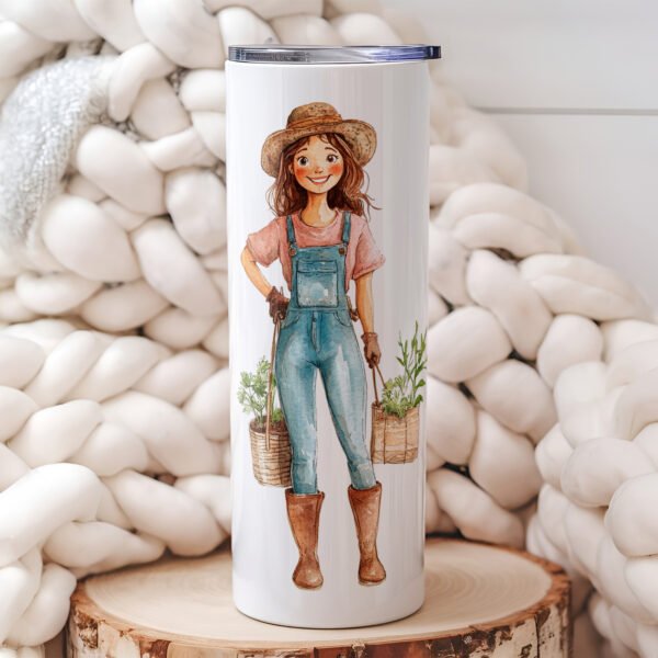 Personalized Profession-Themed Tumbler – Farmer (girl)
