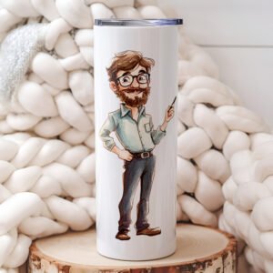 Personalized Profession-Themed Tumbler – Teacher 2 (male)