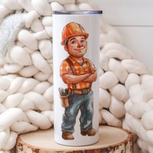 Personalized Profession-Themed Tumbler – Construction worker
