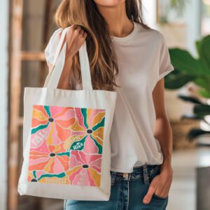 Boho Flower Tote bag - Fall in love with yourself first