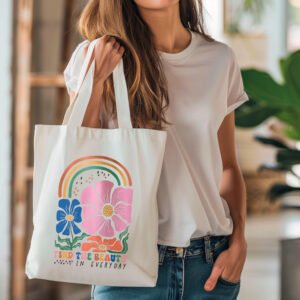 Boho Flower Tote bag - Find the beauty in everyday
