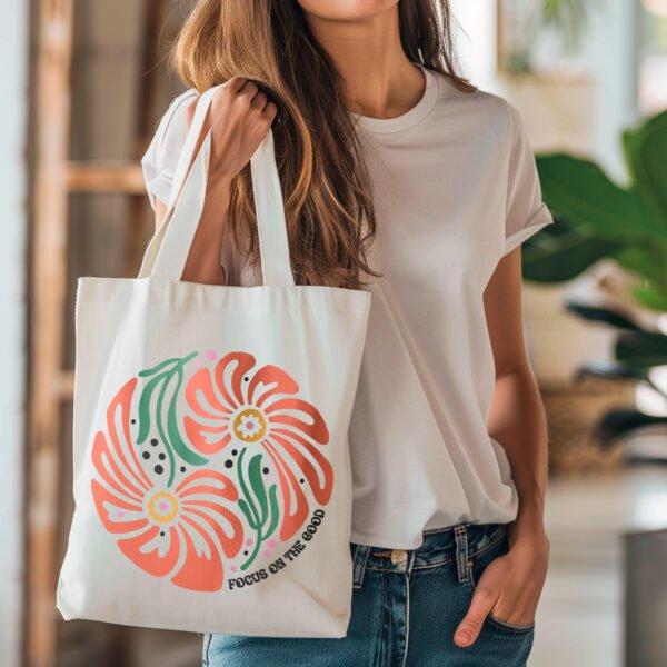 Boho Flower Tote bag - Focus on the Good