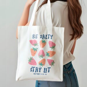 Sac fourre-tout à design religieux Chrétien – Be Salty Stay Lit