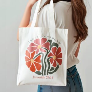 Christian Faith Flowers Tote bag - Trust God's plan